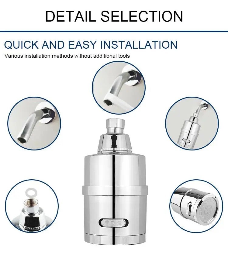 Bluejw High Pressure Shower Head Filter - 15/20 Stage with Vitamin C - Hard Water Softener for Dry Itchy Skin, Dandruff Reduction - Universal Showerhead Filters - Image 3